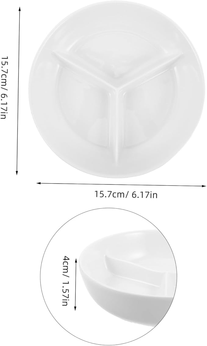 Zerodeko Microwave Safe Compartment Appetizer Plate for Effortless Food Separation Decorative Fruit Snack Tray for Family Gatherings