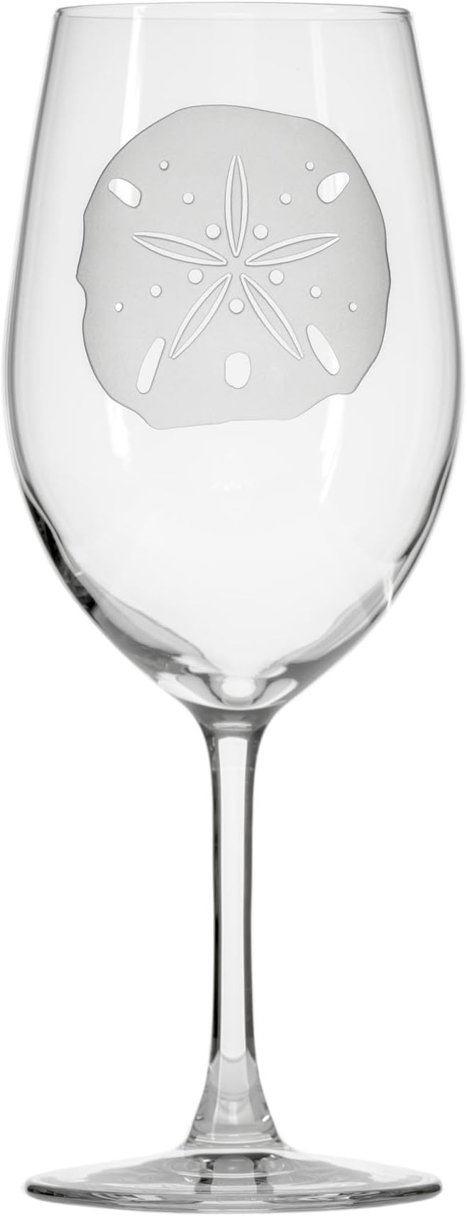 Rolf Glass Sand Dollar All Purpose Wine Glass 18 Ounce - Set of 4 Large Wine Glasses – Lead-Free Glass - Engraved Large Wine Glasses - Made in the USA