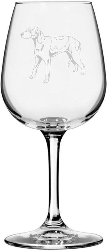 Etched Laser Art Grand Anglo Francais Blanc et Orange Personalized Dog Themed Etched 12.75oz Wine Glass Custom Dog Breed Wine Glasses for Pet Lovers, Personalized Birthday Gift for Men & Women