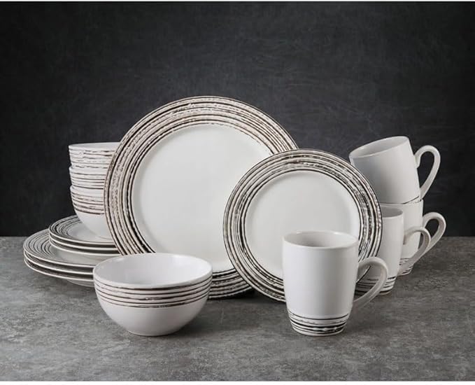 Dinner Plates Set 16-Piece Dinnerware Set Stoneware Dish Food Plate Ceramic Dishes To Eat Sets Tableware Kitchen