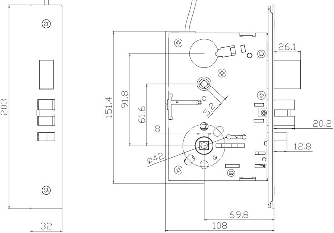 Commercial Heavy Duty Modern Mortise Lock Stainless Steel for Classroom F05