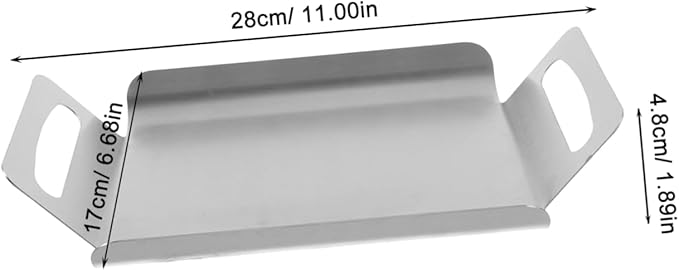 PRETYZOOM Silver Trays for Serving Stainless Steel Rectangular Dessert Tray Elegant Decor