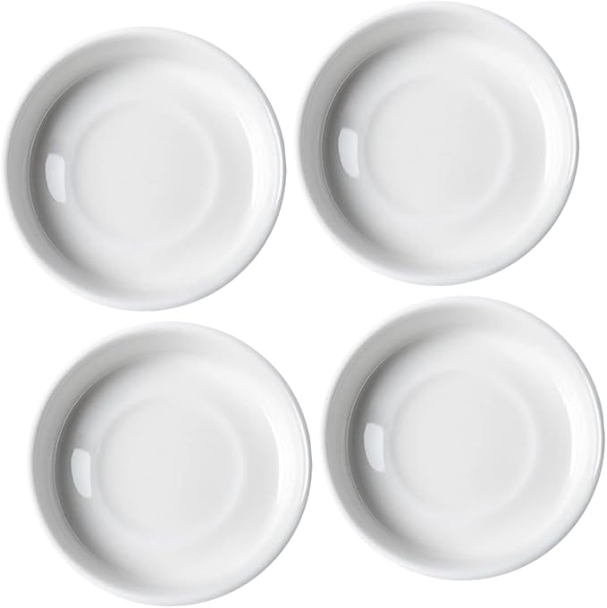 LIFKOME Dip Platter Lids 4pcs Sauce Soy Dish for Sweet Sour Sauce Mustard Sushi Condiment Trays Appetizer Dishes