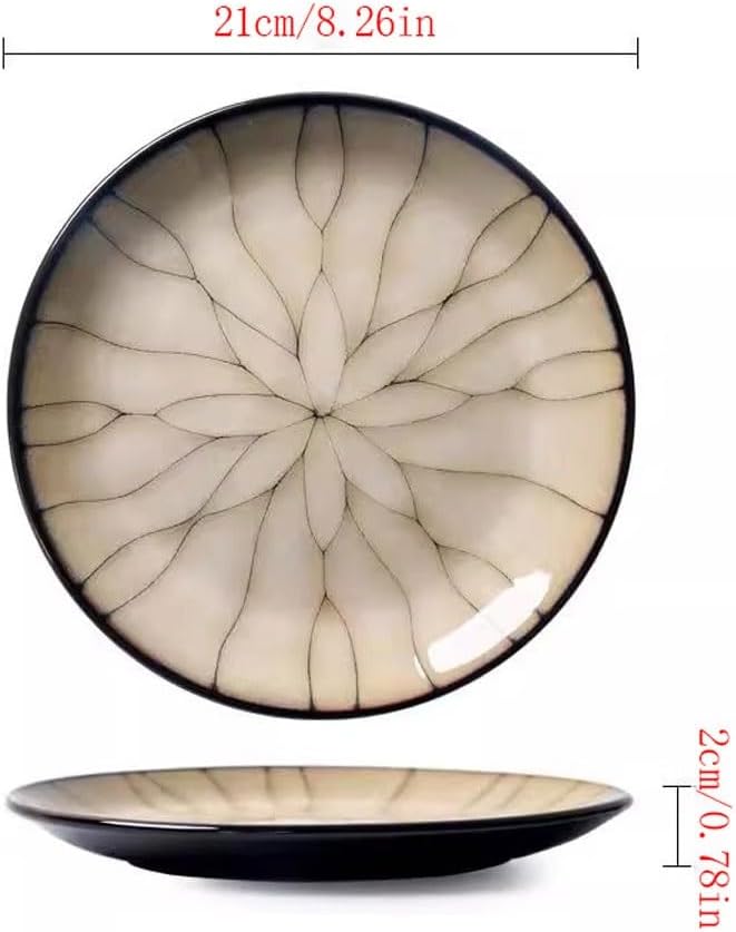 Plates Creative Simple Ceramic Dinner Plate Home Salad Plate Round Breakfast Plate Flat Plate Steak Plate Dinner Plates