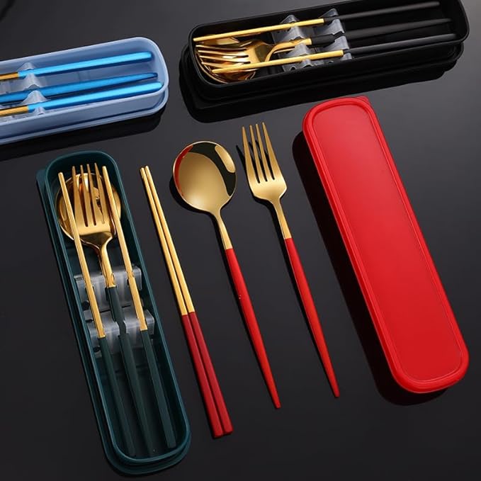 Stainless Steel Flatware serving set,Home Kitchen Eating Tableware Set,Dishwasher Safe,For Home Kitchen Restaurant Hote 3/12/18/24/30/36 Pieces Stainless Steel Portable Tableware Portuguese Chopsticks