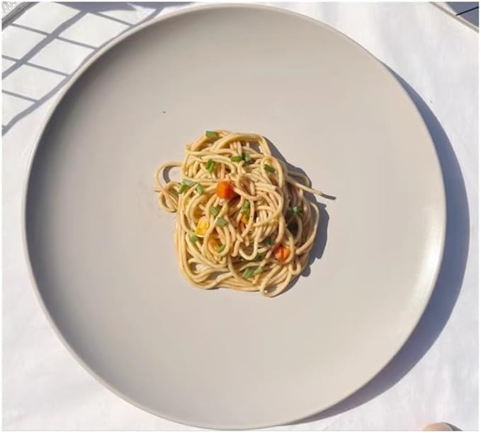 Kitchen Plates Simple Ceramic Plate Dish Plate Home Restaurant Western Food Plate Steak Plate Pasta Plate Hotel Plate Restaurant Plates(5PCS)