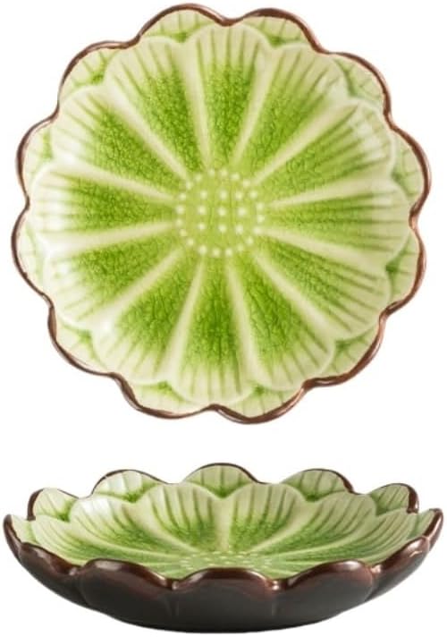 Dessert Plate Snack Snack Dish Ceramic Soy Sauce Vinegar Dipping Dish Suitable for Snacks Appetizers Home Parties Restaurants Plates (E)