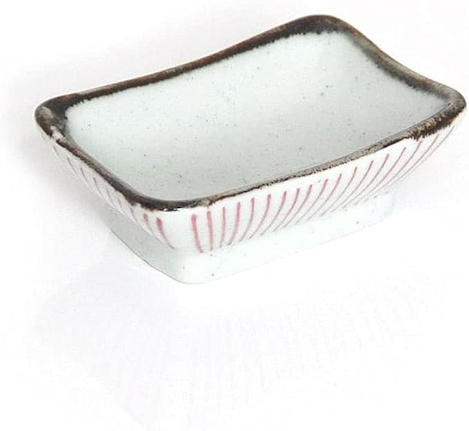 Dipping bowl,Ceramic Sauce Dishes,Set of 2 Ceramic Appetizer Plates Sauce Dishes Soy Sauce Dipping Plates Appetize Bowls Side Dishes Serving Dish for Kitchen Home(6.5inch)