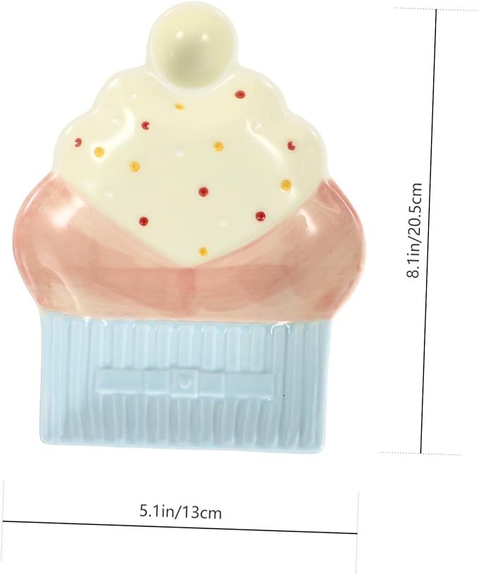 LIFKOME 1pc Ceramic Dumpling Plate Cake Shape Serving Tray Restaurant Salad Plate Easy Clean