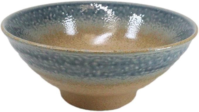 Ebros Gift Artistic Blue River Ao Nagashi Collection Dinnerware Serveware Kitchenware Set Asian Japanese Restaurant Supply (Pack Of 5 Large Ramen Soup Dinner Bowl 40oz)