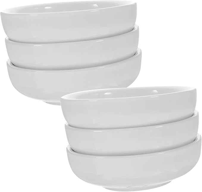 PRETYZOOM Appetizer Plates 6pcs Round Sauce Bowl for Sushi Sauce White Porcelain Holder