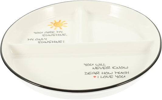 Luxshiny Ceramic Plates Divided Dinner Plate Serving Platters Trays Great for Appetizers