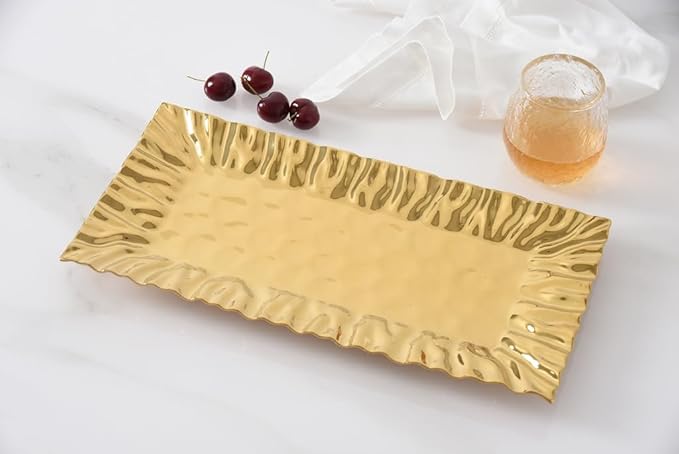 Pampa Bay Mascali D'oro Rectangular Tray, 15" x 7.5" x 1"