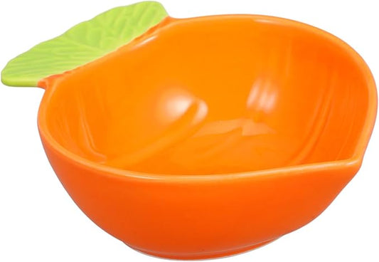 Ciieeo Carrot Shape Ceramic Sauce Dish for Sushi Dipping Small Appetizer Plate for Condiments and Kimchi Cute Porcelain Bowl for Home Dining and Parties