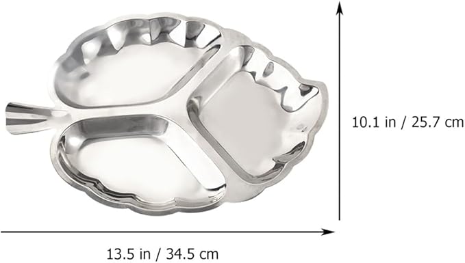 Retro Metal Dry Fruit Tray 34.5x25.7cm Vintage Iron Snack Plate Candy and Nut Storage Serving Tray for Kitchen and Party Use