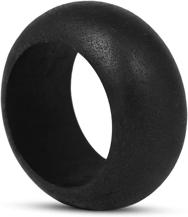 Wooden Black Napkin Rings Dining Table Napkin Holder, Classic Everyday Use Thanksgiving, Christmas Napkin Rings Buckles,Festive Party Gift Farmhouse for Table (Black Set of 12)