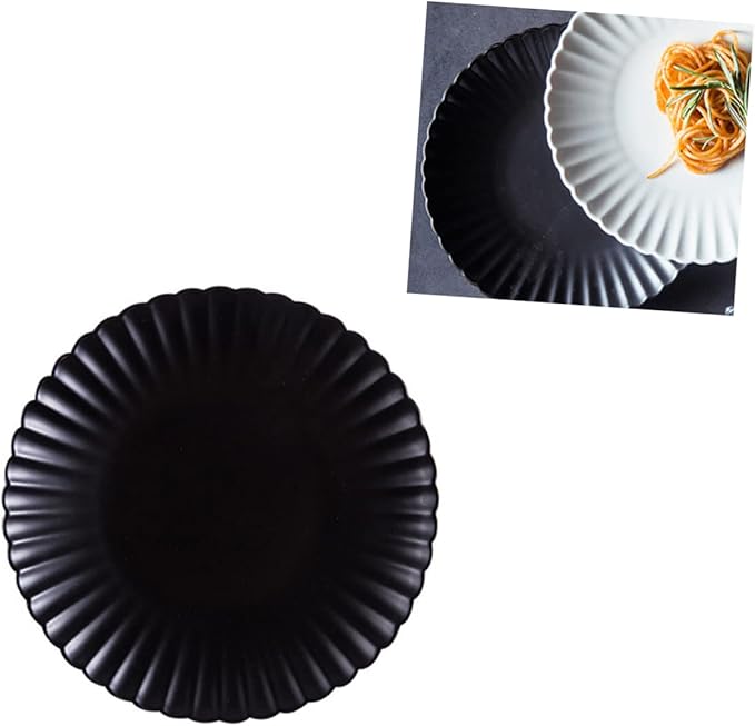 IMIKEYA Chrysanthemum Dinner Plate Ceramic Dessert Snack Plate Vintage Kitchen Accessory