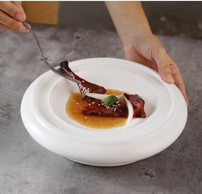 Appetizer Plates Creative Ceramic Dinner Plate Restaurant Soup Plate Dessert Plate Snack Plate Pasta Plate Tableware Cheap Plates(A)