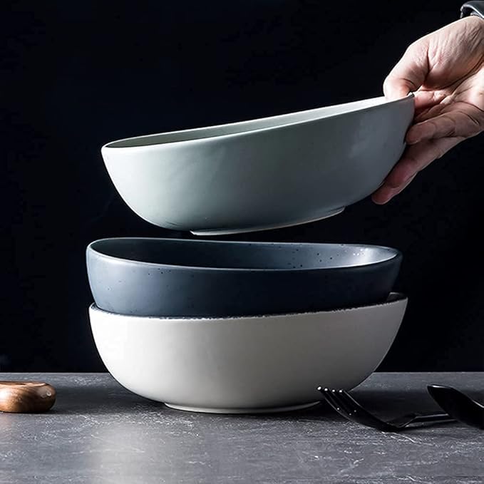 Nordic Ceramic Dinnerware Sets, Porcelain Plate and Bowl Sets, High-End Color Dishware Sets, Modern Reactive Glaze Stoneware Dishes Set Holiday,12Pcs (White 18Pcs)