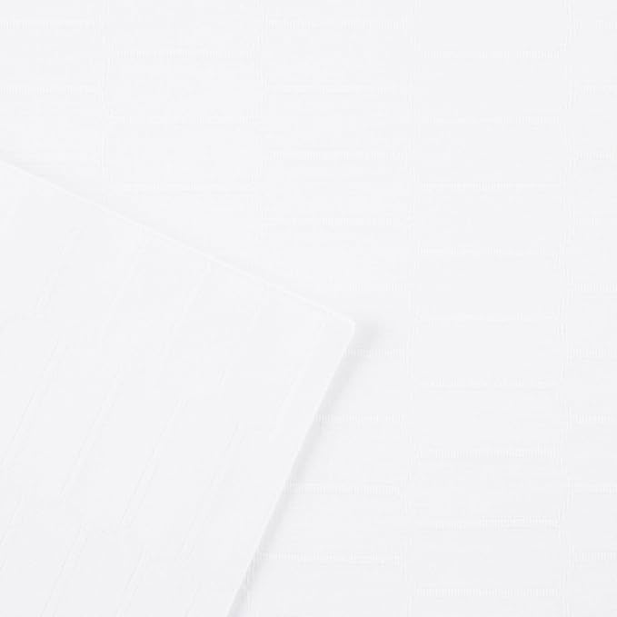 Martha Stewart Honeycomb Modern Farmhouse Reversible Placemat 4-Pack Set, White, 13"x17.5"