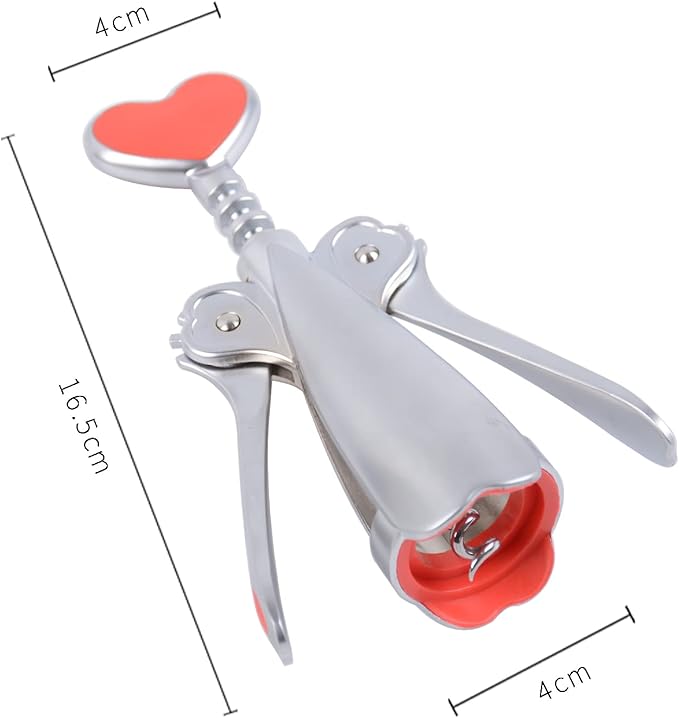 Silver Wing Corkscrew Wine Opener Set of 3 Pcs with Foil Cutter and Wine Stopper