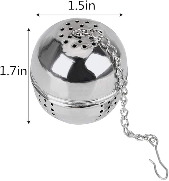 2pc Stainless Steel Ball Shape Tea Infuser Ball Tea Infuser Tea Leaf Filter with Handles Filter Tea