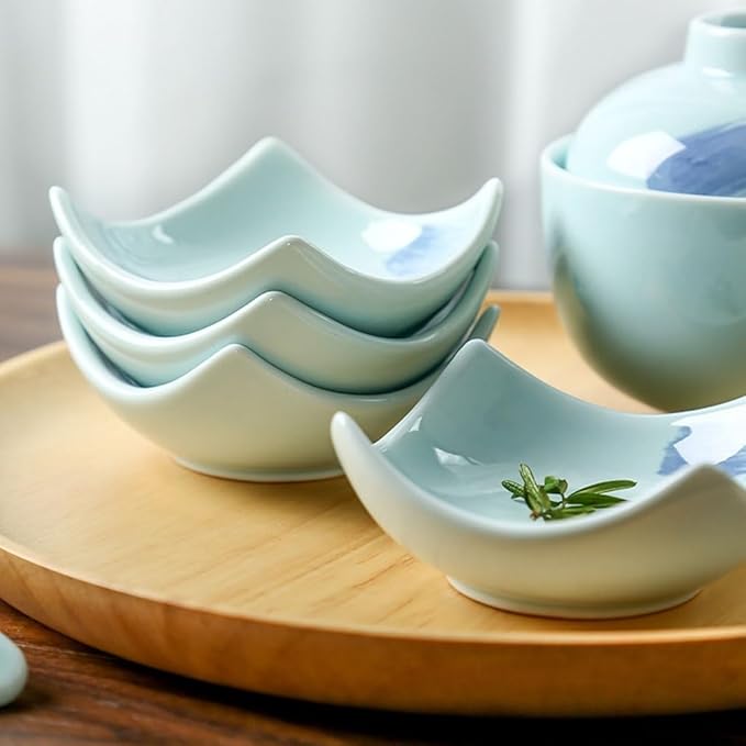 FAREWELL Dipping Bowls Soy Sauce Plate Dip Plate Sushi Ketchup Dip Plate Mini Appetizer Plate Snack Dessert Condiment Plate Appetizer Bowls