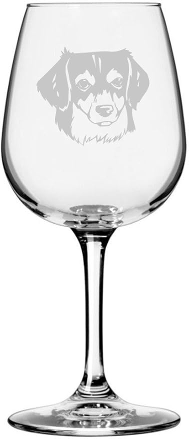 Etched Laser Art Personalized Dog Themed Etched Wine Glass - Custom Dog Breed Wine Glasses, Ideal for Pet Lovers, Personalized Birthday Gift for Men & Women - Small Greek Domestic (Kokoni), 12.75 oz