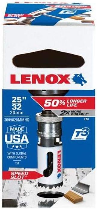 Lenox Bi-Metal Speed Slot Hole Saw With T3 Technology, 25/32 Inch