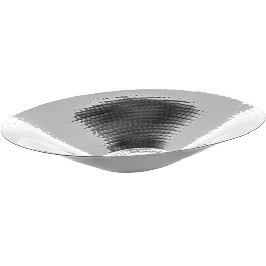 American Metalcraft HMOV1621 20” Oval Hammered Stainless Steel Bowl,Silver