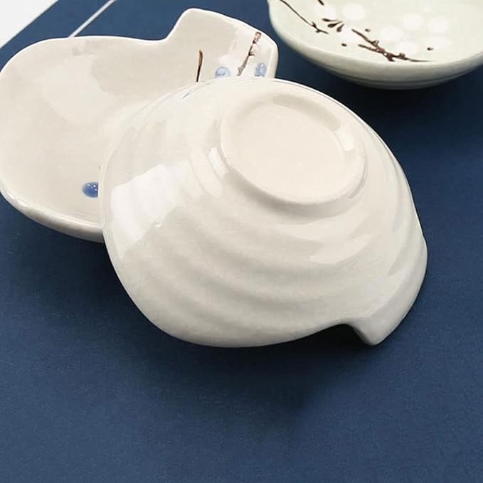 Appetizer Bowls Ceramic Plum Blossom Sauce Dish Sushi Dipping Bowls Appetizer Plates Porcelain Serving Dish Seasoning Dishes (set Of 4) Salad Bowls