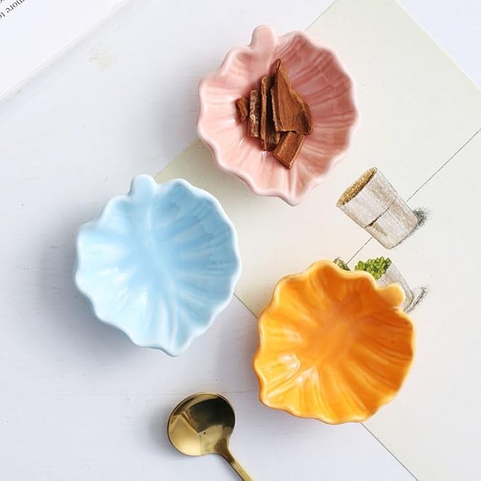 FAREWELL Dipping Bowls Soy Sauce Set Ceramic Soy Sauce Plate Appetizer Plate Dipping Bowl Condiment Plate Bowl Soy Sauce Seasoning Appetizer Bowls (Color : D)