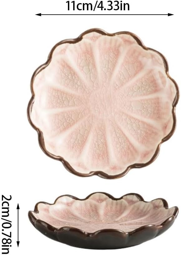 Dessert Plate Snack Snack Dish Ceramic Soy Sauce Vinegar Dipping Dish Suitable for Snacks Appetizers Home Parties Restaurants Plates (E)