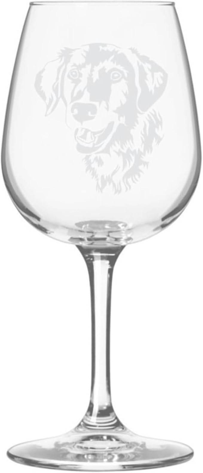 Golden Retriever Alternate Dog Themed Etched All Purpose 12.75oz Wine Glass
