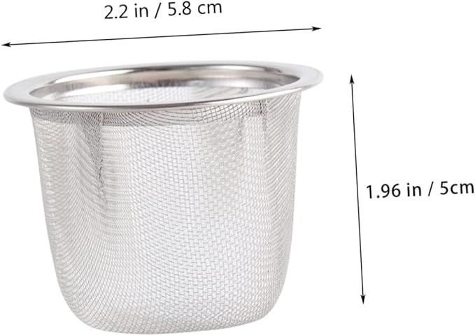 Stainless Steel Tea Filter Mesh Strainer Insert 2.3 Inch Tea Strainer Filter for Loose Leaf Brewing Kitchen Accessory