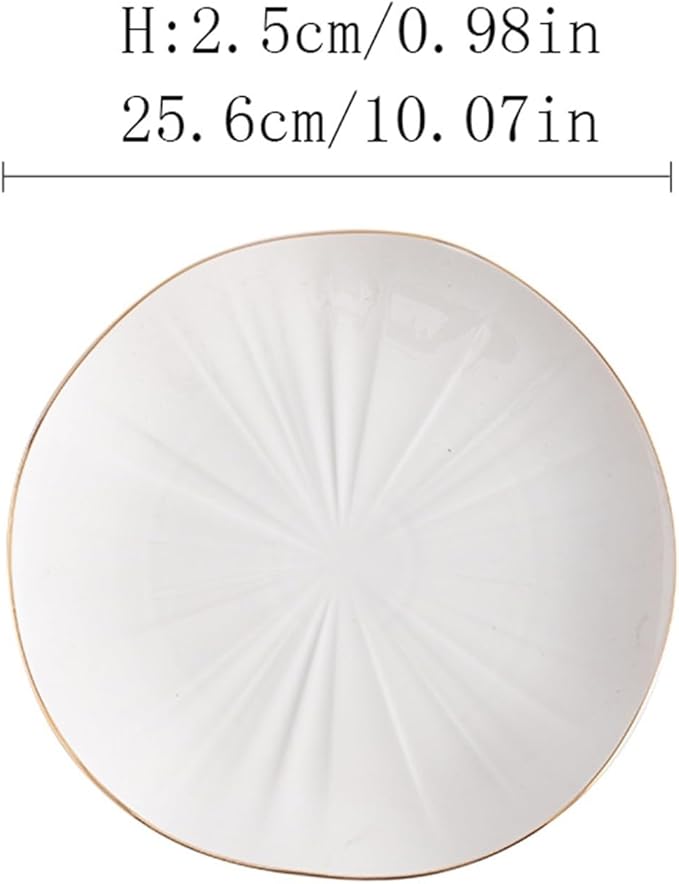 SONGCHAO Party Supplies Creative Gradient Ceramic Plate Dinner Plate Household Dessert Plate Salad Plate Fruit Plate Simple Dinner Plate Party Plates (Color : A, Size : 002)