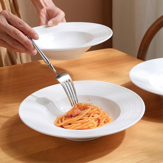 Pasta Plates Simple Ceramic Round Plate Pasta Nordic Style Tableware Western Soup Salad