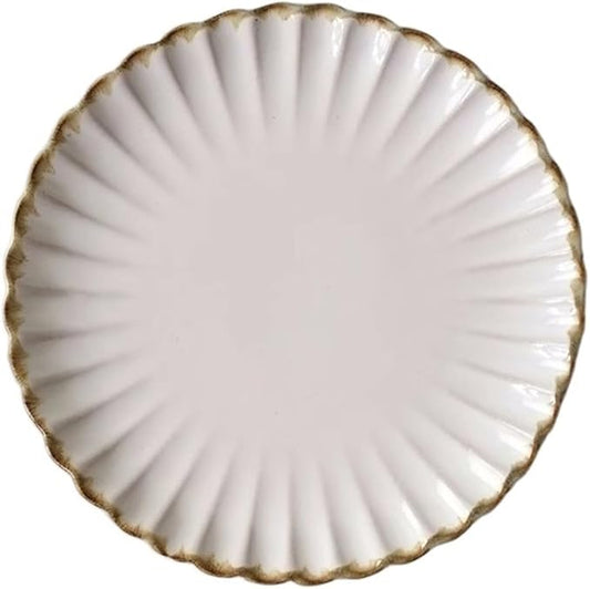 SONGCHAO Party Supplies Plate Ceramic Household Dishes Breakfast Lunch Dinner Afternoon Tea Steak Household Commercial Kitchen Fruit Tray Party Plates (Color : 005)