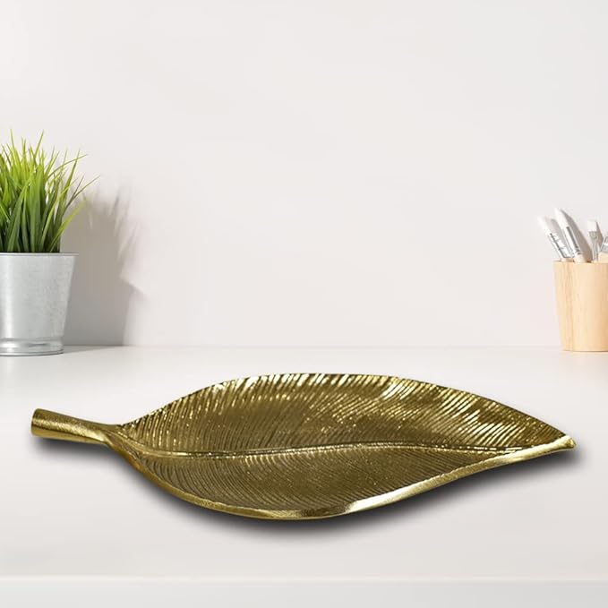 BBH Home's Handmade Gold Novelty Shaped Aluminium Tray 10.82 x 6.10 x 0.78 AMBBVK037AB2020