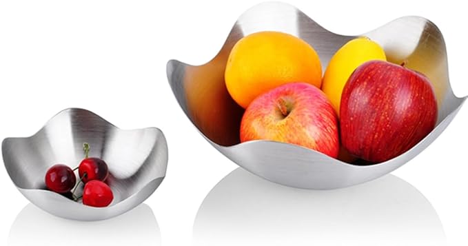 Cabilock 1pc Stainless Steel Steamer Silver Serving Dish Decorative Decoration Fruit Serving Plate Serving Tray Dish Metal Serving Platter Serving Platter Tray Silver Plate Serving Platters