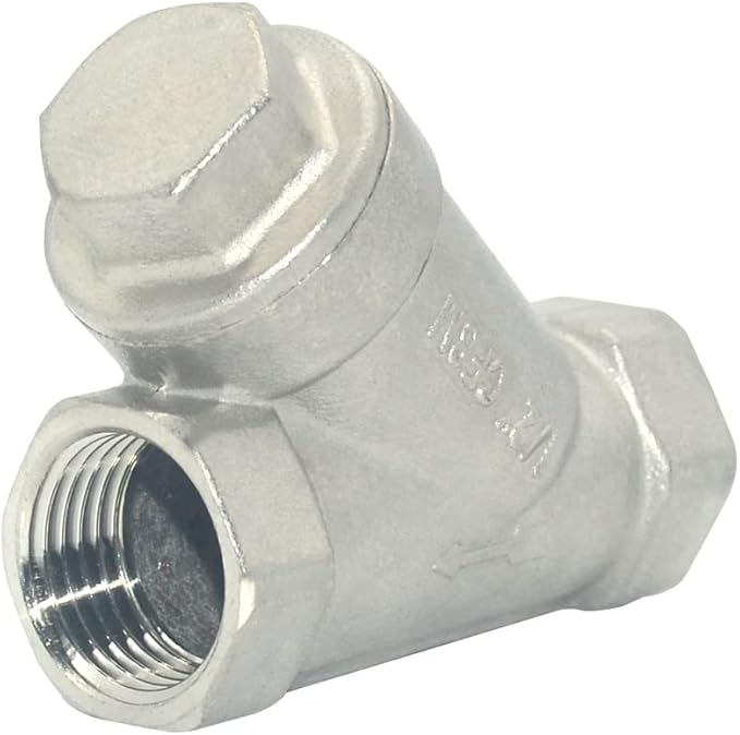 Strainer Mesh Filter Valve,800WOG Y-Spring NPT Female Check Valve,Stainless Steel SS316 CF8M (1/2")