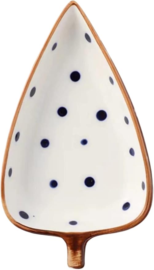 Leaf Shaped Ceramics Seasoning Dish Tea Bag Holder Ketchup Saucer Small Appetizer Plate Vinegar Spice Salad Soy Sushi Wasabi Seasoning Dipping Bowls-D