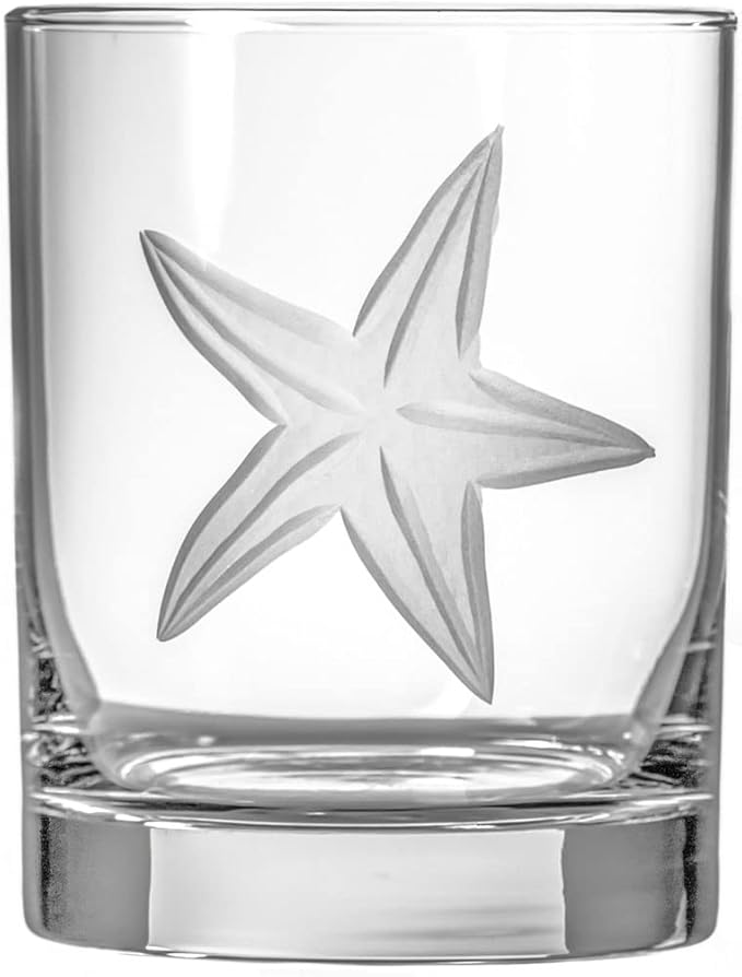 Rolf Glass Starfish Double Old Fashioned Glass, Clear