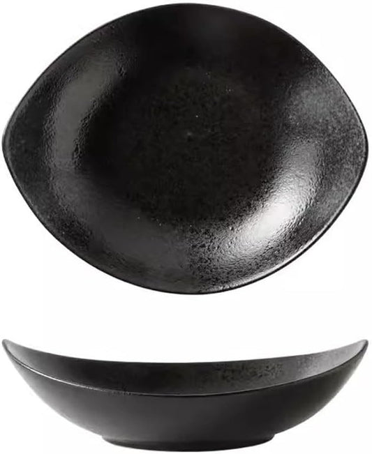 SONGCHAO Party Supplies Ceramic Plate Dish Plate Household Salad Plate Cold Dish Plate Restaurant Commercial Large Plate Light Luxury Soup Plate Western Food Plate Party Plates (Color : 1)