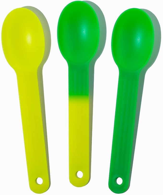 1000-Count XL Color Changing Ice Cream Plastic Spoons | Changes Yellow to Green When Cold | Perfect for Birthdays, Parties | Frozen Dessert Supplies