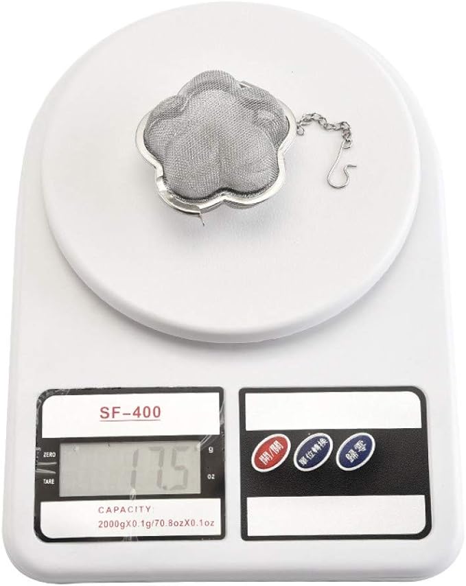 Mayata 2pcs Stainless steel fine mesh seasoning ball kitchen soup spice stew filter kitchen tool metal tea bag tea ball (2pcs Flower Shape),Silver,6cm