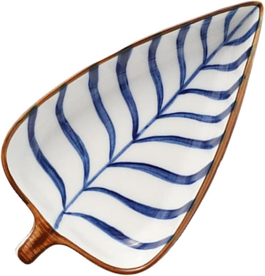Creative Japanese Style Mini Snack Dish Hand-Painted Ceramic Appetizer Plates Glazed Finish for Sauces and Dips for Entertaining or Daily Use