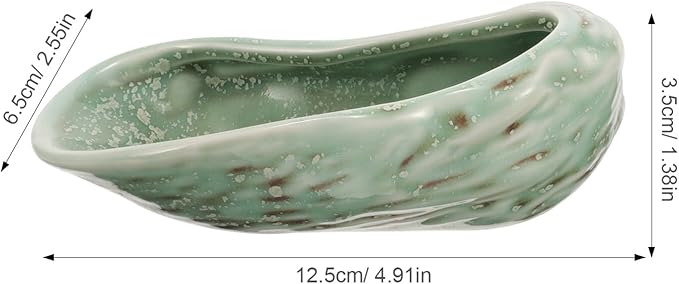 Ciieeo Ceramic Sushi Tray Appetizer Plate Japanese Style Oyster Shell Molding Multi-use Serving Dish