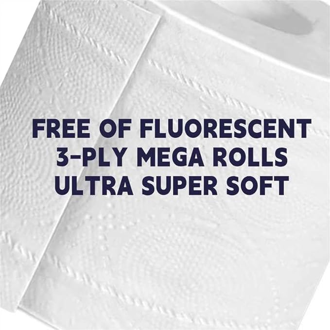 Fast Dissolve Toilet Paper,Ultra Soft&Strong Bath Tissue,3-Ply 24 Mega Rolls,No Clogging Toilet for RV,Camping,Marine,Septic Safe,Free of Fluorescent Agents for Sensitive Skin,Biodegradable
