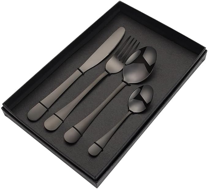 Stainless Steel Flatware serving set,Home Kitchen Eating Tableware Set,Dishwasher Safe,For Home Kitchen Restaurant Hote 4/16/24/32/40/48 Pcs Stainless Steel Cutlery 4 Piece Set Hotel Supplies Restaura